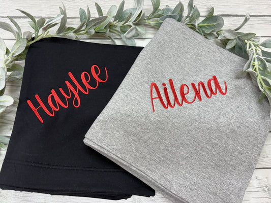 Custom Embroidered School Mascot Stadium Blanket