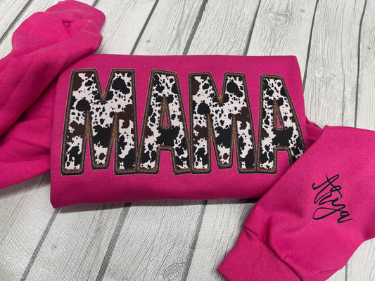 Mama Cowhide Crewneck