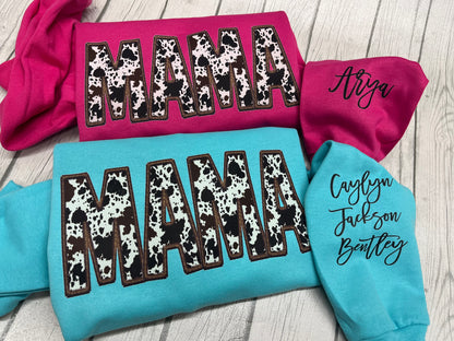 Mama Cowhide Crewneck