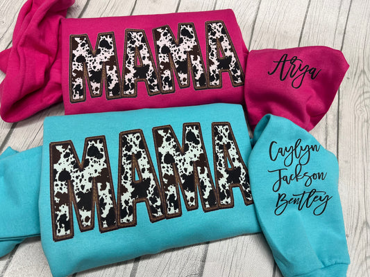Mama Cowhide Crewneck