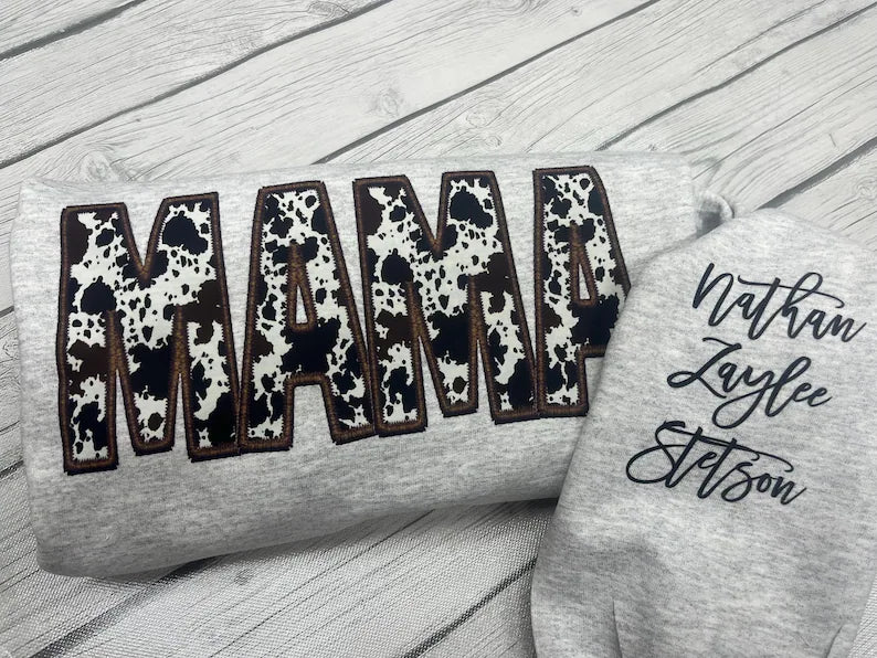 Mama Cowhide Crewneck