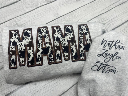 Mama Cowhide Crewneck