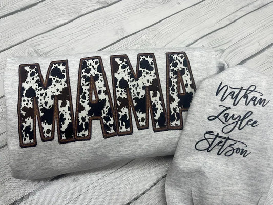 Mama Cowhide Crewneck