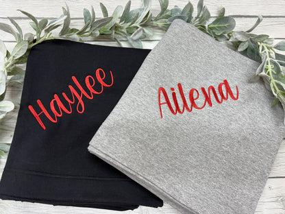 Custom Embroidered School Mascot Stadium Blanket