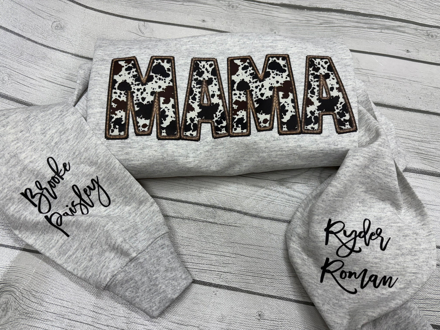 Mama Cowhide Crewneck