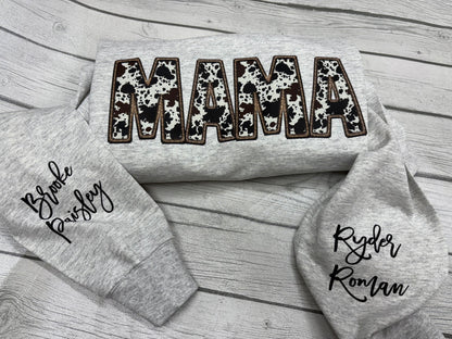 Mama Cowhide Crewneck