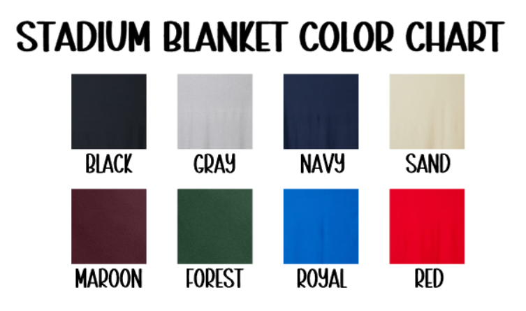 Custom Embroidered School Mascot Stadium Blanket